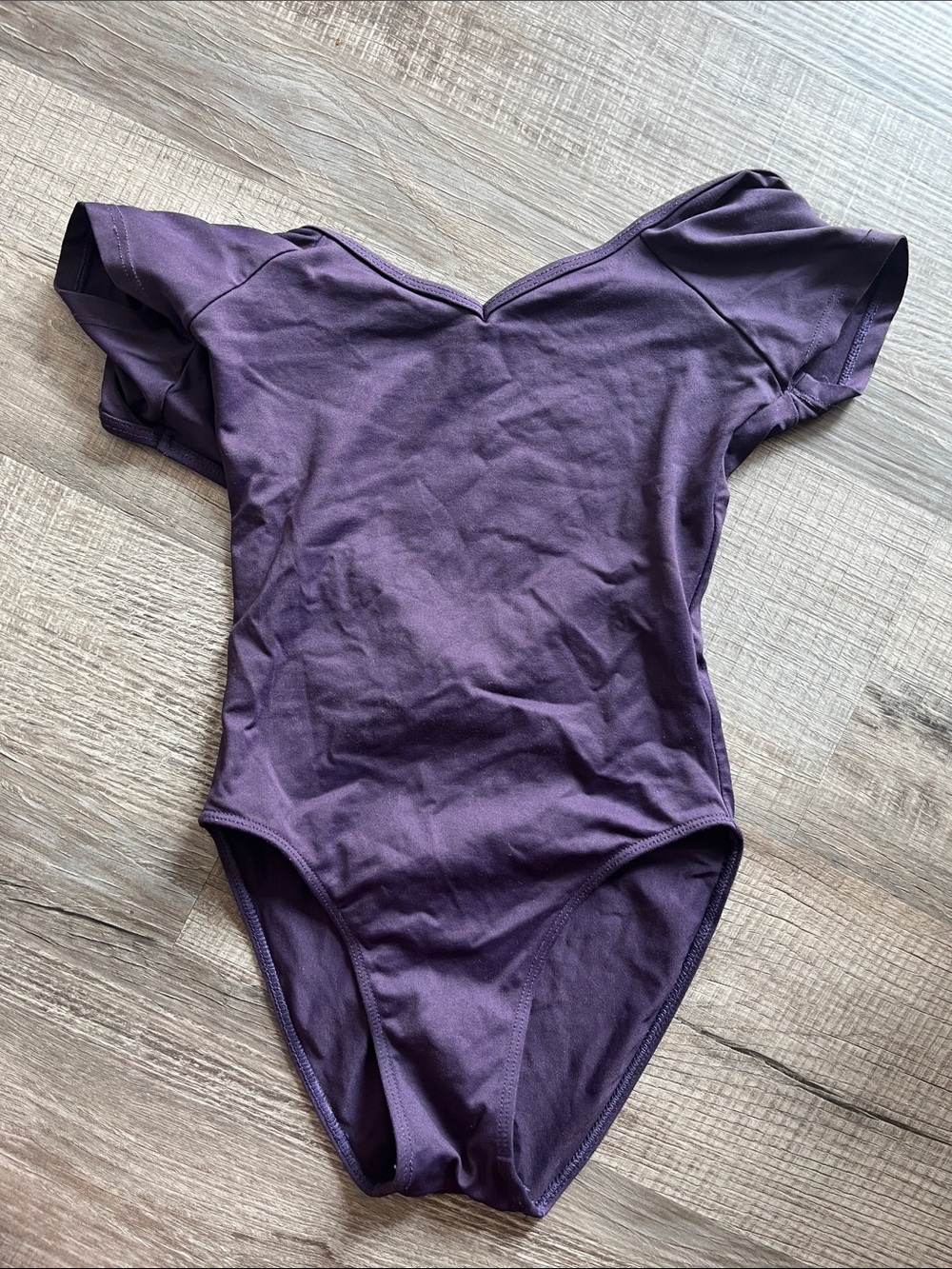 Women's Purple Short Sleeve Bodysuit - Classic One-Piece